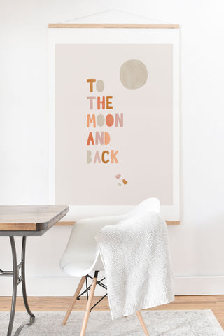 Hello Twiggs Moon and Back Art Print And Hanger