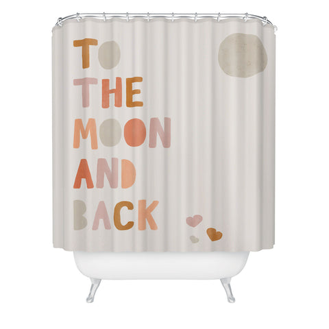 Hello Twiggs Moon and Back Shower Curtain