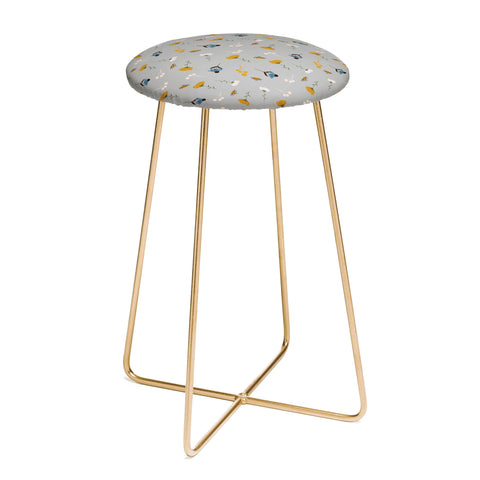 Hello Twiggs Moths and Flowers Counter Stool