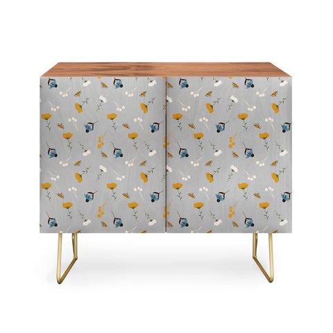Hello Twiggs Moths and Flowers Credenza