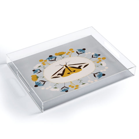Hello Twiggs Moths and Flowers Acrylic Tray