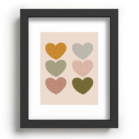 Hello Twiggs Muted Hearts Recessed Framing Rectangle