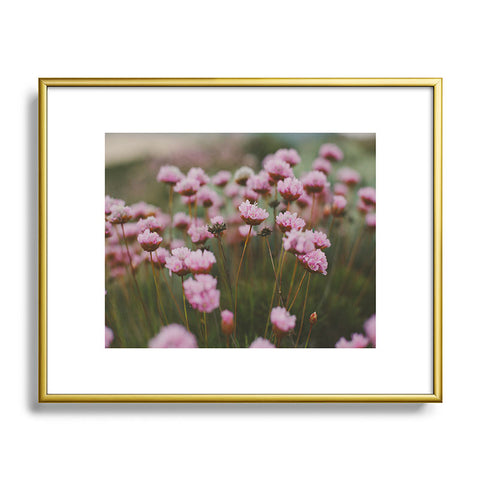 Hello Twiggs Pale Pink Flowers Metal Framed Art Print