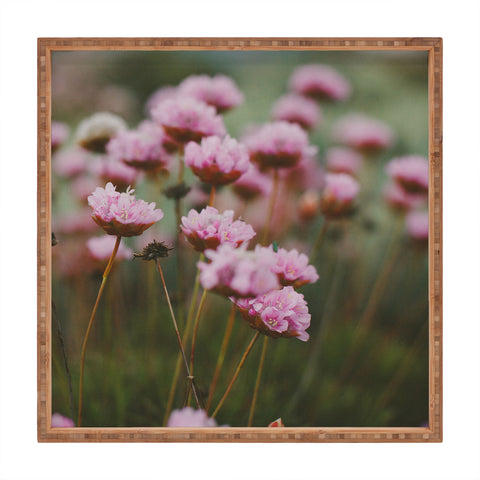 Hello Twiggs Pale Pink Flowers Square Tray