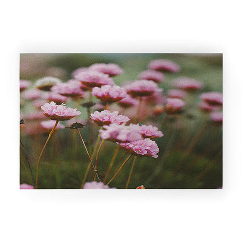 Hello Twiggs Pale Pink Flowers Welcome Mat