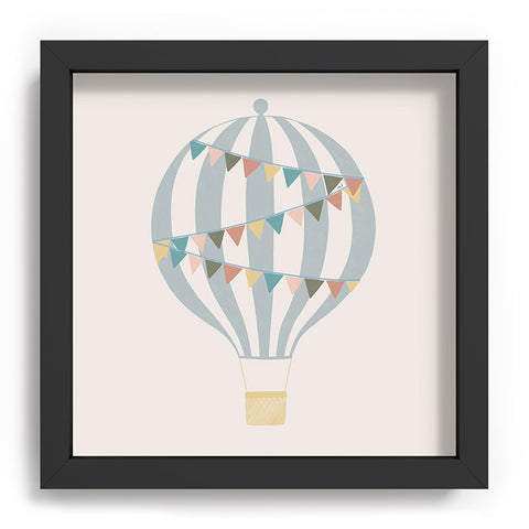 Hello Twiggs Pastel Blue Hot Air Balloon Recessed Framing Square