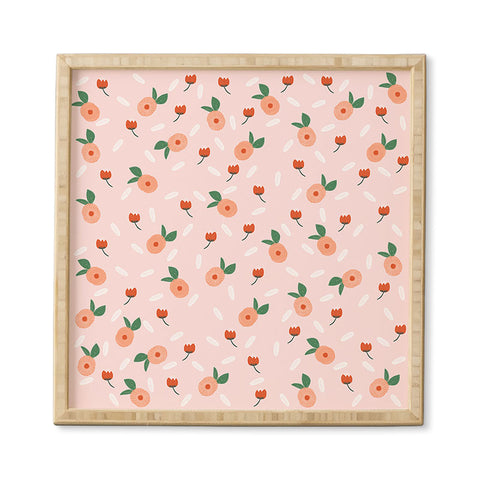 Hello Twiggs Peaches and Poppies Framed Wall Art