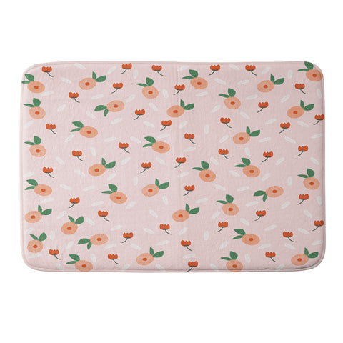 Hello Twiggs Peaches and Poppies Memory Foam Bath Mat