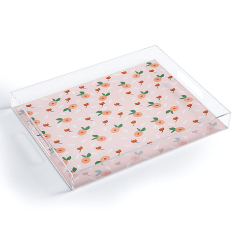 Hello Twiggs Peaches and Poppies Acrylic Tray