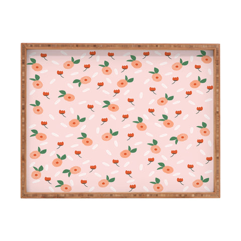 Hello Twiggs Peaches and Poppies Rectangular Tray