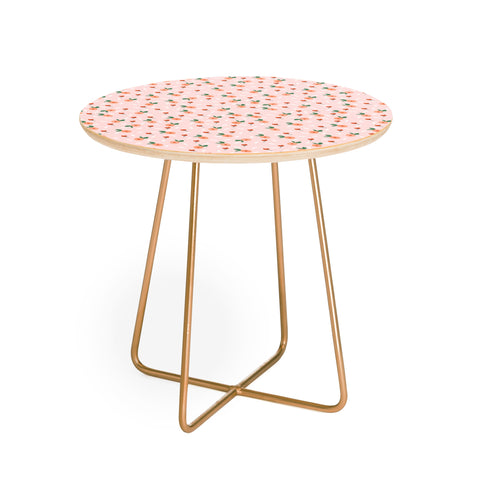 Hello Twiggs Peaches and Poppies Round Side Table