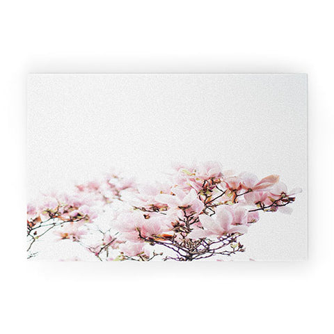 Hello Twiggs Pink Magnolias Welcome Mat