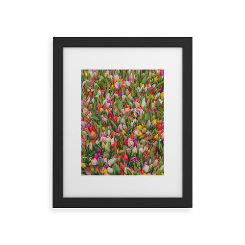 Hello Twiggs Rainbow Tulips Framed Art Print