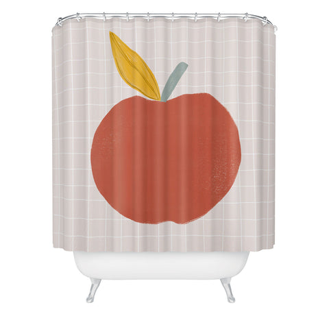 Hello Twiggs Red Apple Shower Curtain