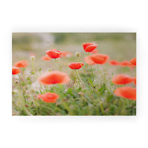 Hello Twiggs Red Poppy Welcome Mat