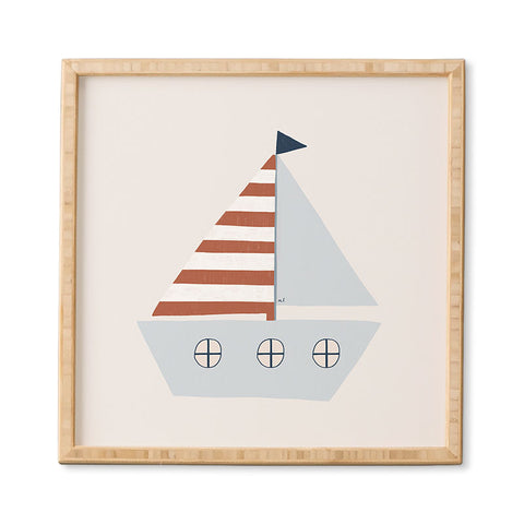 Hello Twiggs Sailing Boat Framed Wall Art