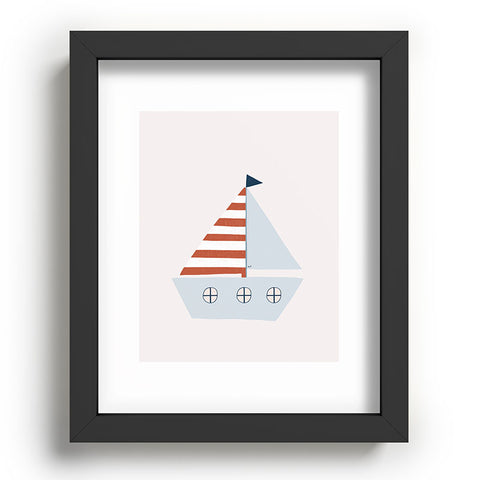 Hello Twiggs Sailing Boat Recessed Framing Rectangle
