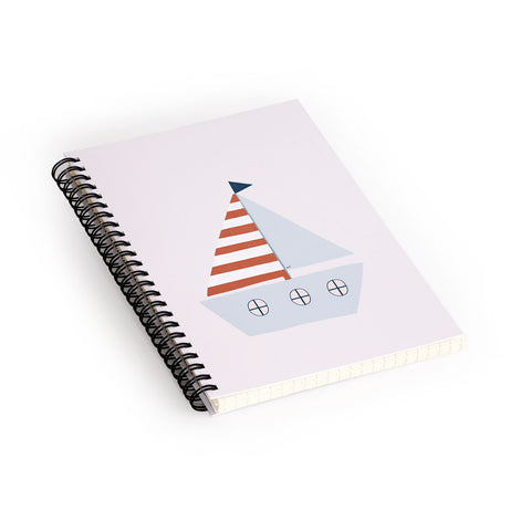Hello Twiggs Sailing Boat Spiral Notebook