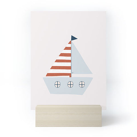 Hello Twiggs Sailing Boat Mini Art Print