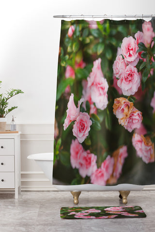 Hello Twiggs Small Roses Shower Curtain And Mat