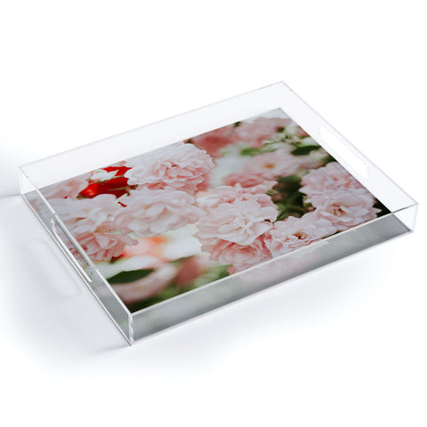 Hello Twiggs Soft Pink Roses Acrylic Tray
