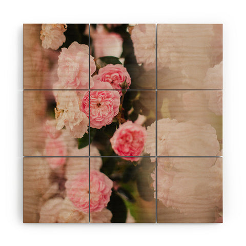 Hello Twiggs Soft Roses Wood Wall Mural