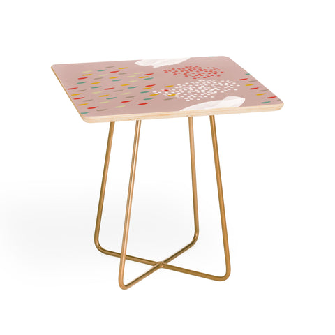 Hello Twiggs Spring Abstract Watercolor Side Table