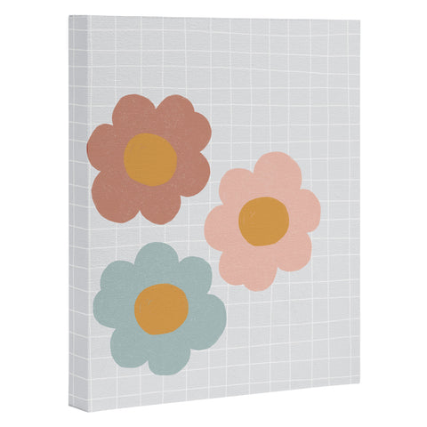Hello Twiggs Spring Floral Grid Art Canvas