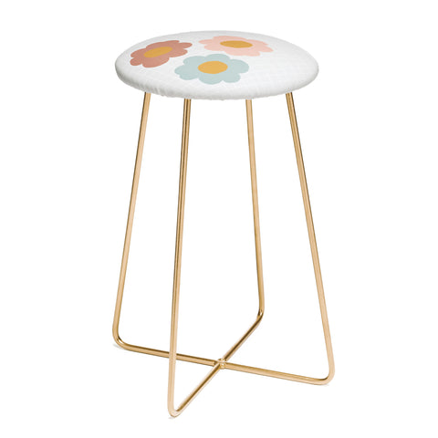 Hello Twiggs Spring Floral Grid Counter Stool