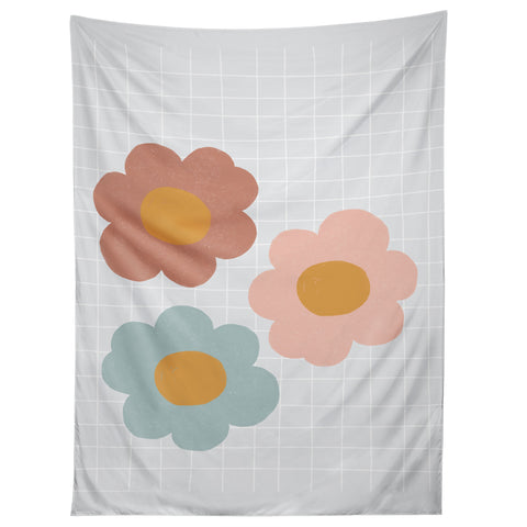 Hello Twiggs Spring Floral Grid Tapestry