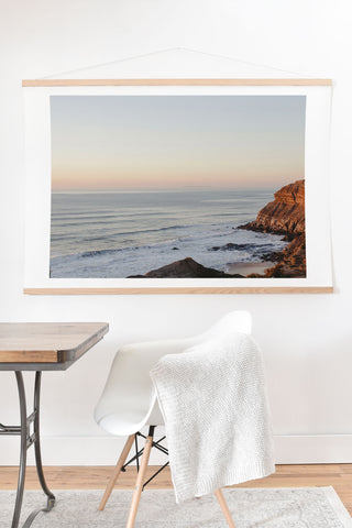 Hello Twiggs Sunset at the Beach Art Print And Hanger