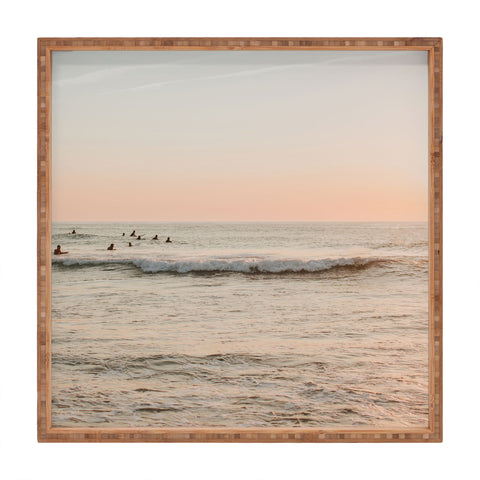 Hello Twiggs Sunset Surfing Square Tray