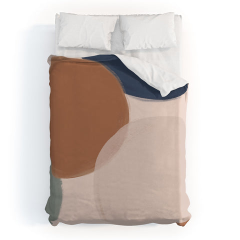 Hello Twiggs Terracotta Modern Abstract Duvet Cover