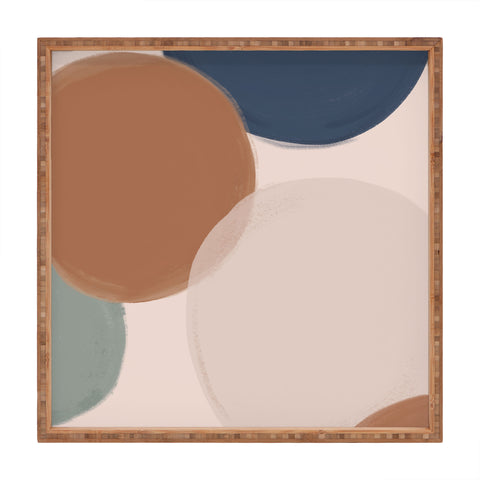 Hello Twiggs Terracotta Modern Abstract Square Tray
