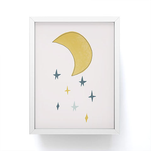 Hello Twiggs The Moon and the Stars Framed Mini Art Print