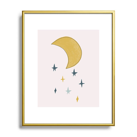 Hello Twiggs The Moon and the Stars Metal Framed Art Print