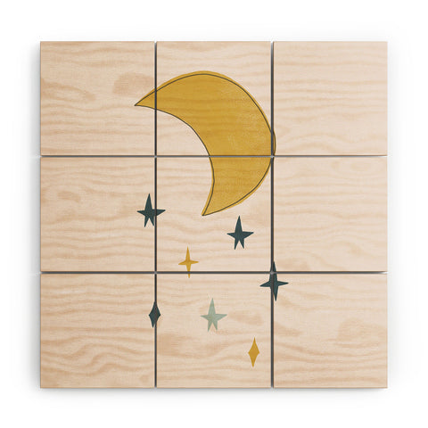 Hello Twiggs The Moon and the Stars Wood Wall Mural
