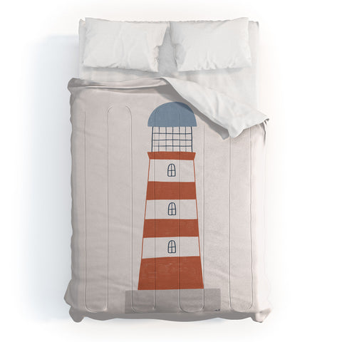 Hello Twiggs The Red Stripes Lighthouse Comforter