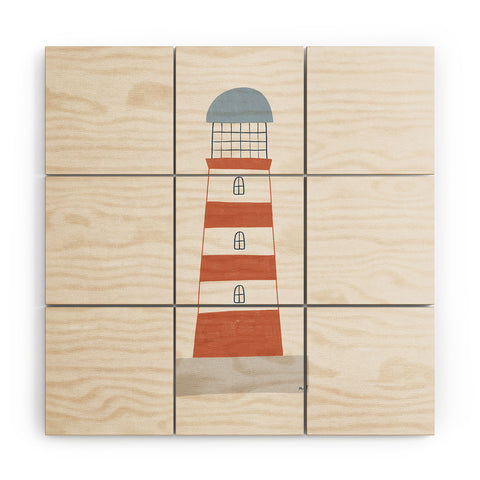 Hello Twiggs The Red Stripes Lighthouse Wood Wall Mural