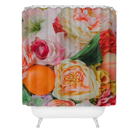Hello Twiggs Tropical Flowers Shower Curtain