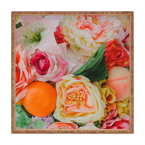 Hello Twiggs Tropical Flowers Square Tray