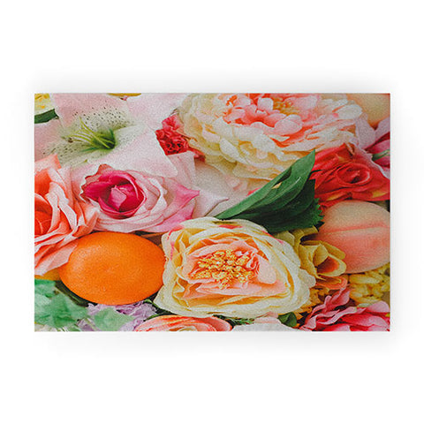 Hello Twiggs Tropical Flowers Welcome Mat