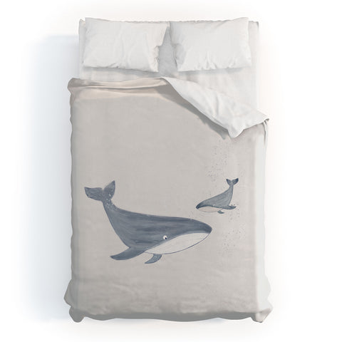 Hello Twiggs Two Whales Duvet Cover