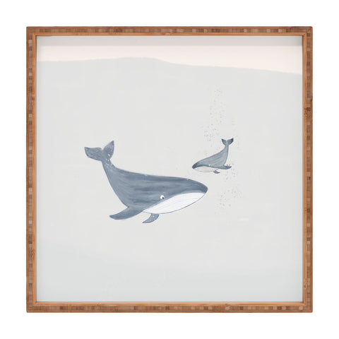 Hello Twiggs Two Whales Square Tray