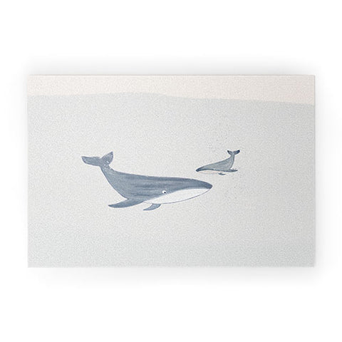 Hello Twiggs Two Whales Welcome Mat