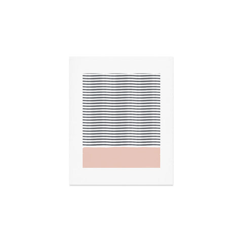 Hello Twiggs Watercolor Stripes Blush Art Print