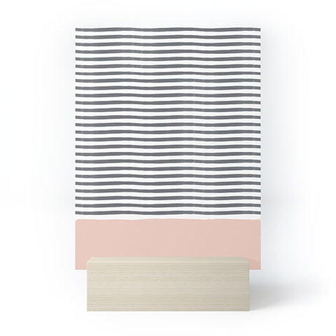 Hello Twiggs Watercolor Stripes Blush Mini Art Print