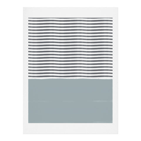Hello Twiggs Watercolor Stripes Grey Art Print