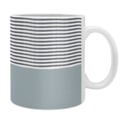 Hello Twiggs Watercolor Stripes Grey Coffee Mug