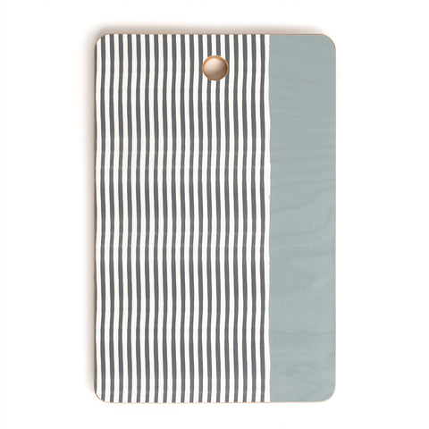 Hello Twiggs Watercolor Stripes Grey Cutting Board Rectangle